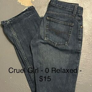 Cruel Girl Women's Dark Blue Straight Leg Jeans